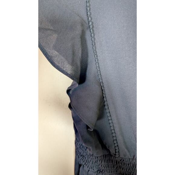 Maacie Womens Maternity V Neck Short Ruffle Sheer Sleeve Blouse XL - Picture 4 of 11